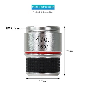 Datyson LED显微镜，带185物镜4X-10X-40X铝合金材料和RMS螺纹组合型号2X0049ABC - Product Image 1