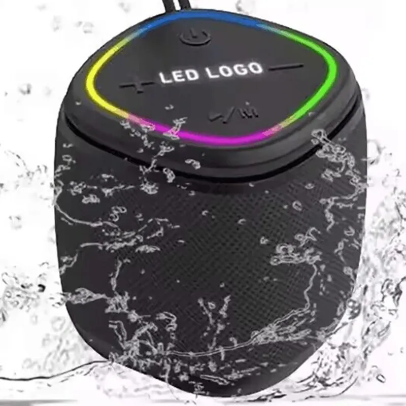 في الهواء الطلق حزب مكبر للصوت سوبر باس لاسلكي USB TF 5W RGB ضوء LED ، bt بلوتوث المحمولة