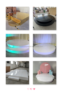 Mịn Nhà Máy Trực Tiếp 3 Lớp Trắng Vòng Nửa Vòng Tròn Acrylic Nền Tảng Đám Cưới Giai Đoạn Bước - Product Image 4