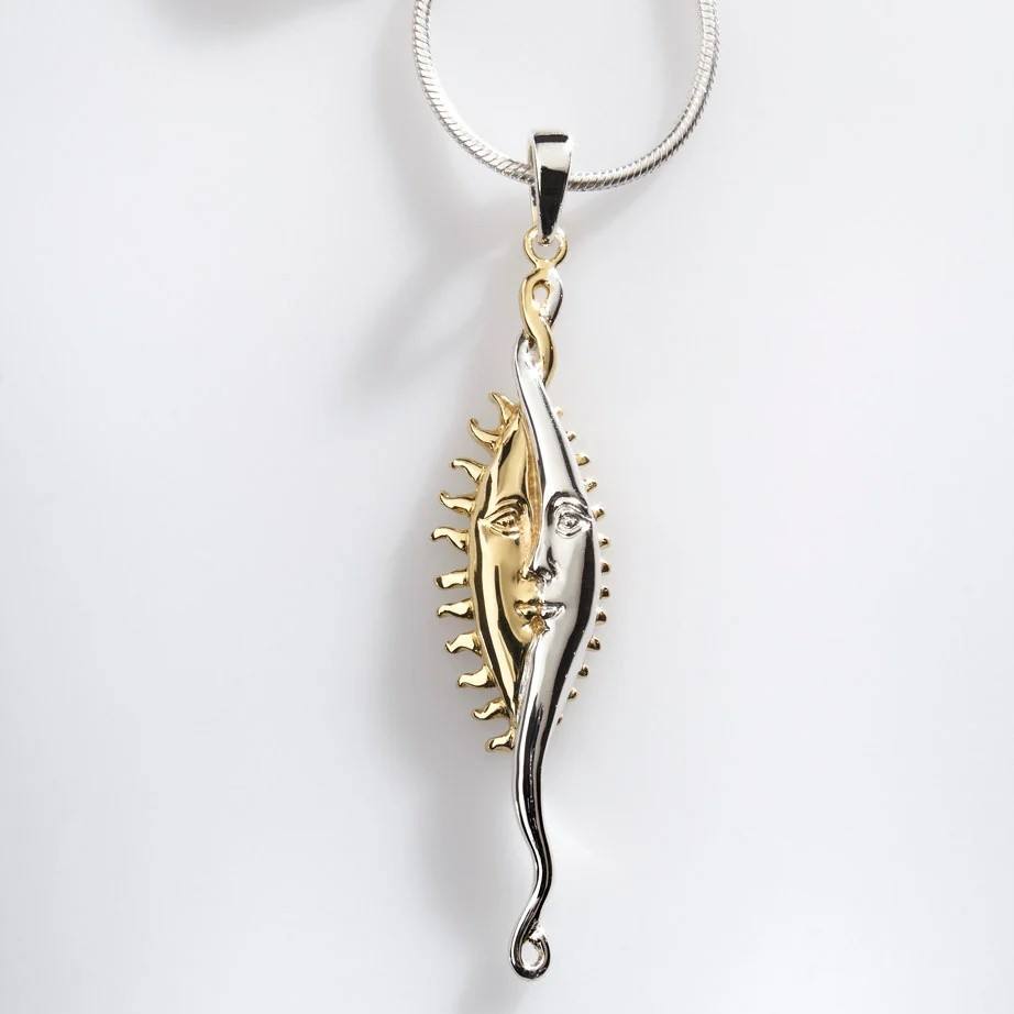 Collier smiley color block argenté