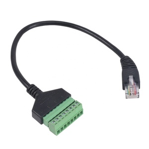 Adaptador de tornillo RJ45, Ethernet macho a 8 pines AV, Cable de enchufe de bloque para cámara CCTV - Product Image 3