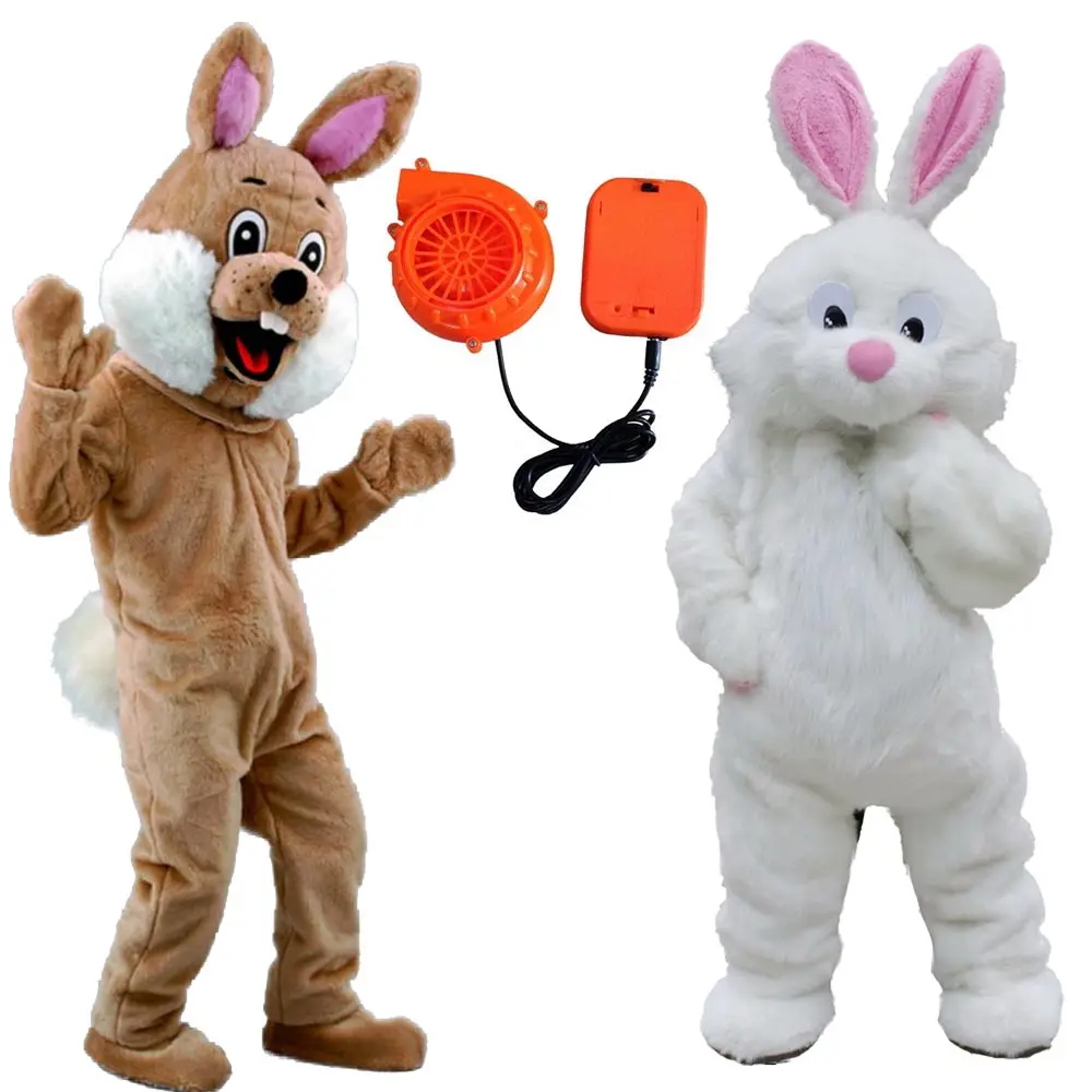 Cosplay de dibujos animados para adultos, conejo, mascota, fiesta de Pascua