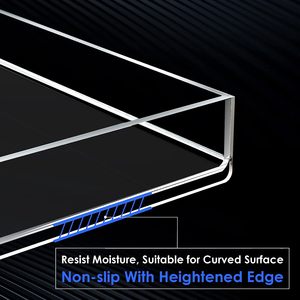 批发工厂矩形亚克力托盘，带插入Lucite服务托盘 - Product Image 3