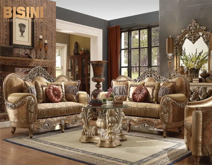 De madera de alta calidad clásico de Casa Árabe Majlis sofá de tela