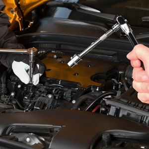 Набор торцевых ключей с красным кейсом для хранения, комплект трещоточных ключей из хромованадиевой стали для авторемонта и самостоятельного обслуживания - Product Image 4