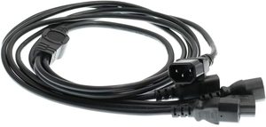 IEC C14〜C13 EU USYスプリット電源コード1〜23 4コンピューター用スプリット電源ケーブル - Product Image 4