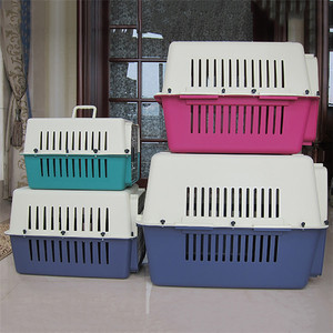 กรงสัตว์เลี้ยงพร้อมล้อ,กรงพลาสติกสำหรับใส่สัตว์เลี้ยงกลางแจ้งมีล้อกล่องใส่สัตว์เลี้ยงกล่องขนส่งสายการบิน - Product Image 3