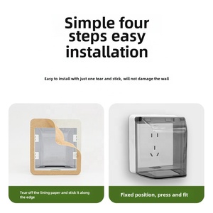 Açık banyo kullanımı elektrik soketi kapak İngiltere tak standart 10A su geçirmez 86 tipi duvar soket anahtarı kutusu yüzeye monte 16A - Product Image 4