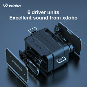 Xdobo Outdoor BT 5.3 alto-falante Novo alto-falante IPX 5 à prova d'água retangular dual indoor sem fio alto-falante