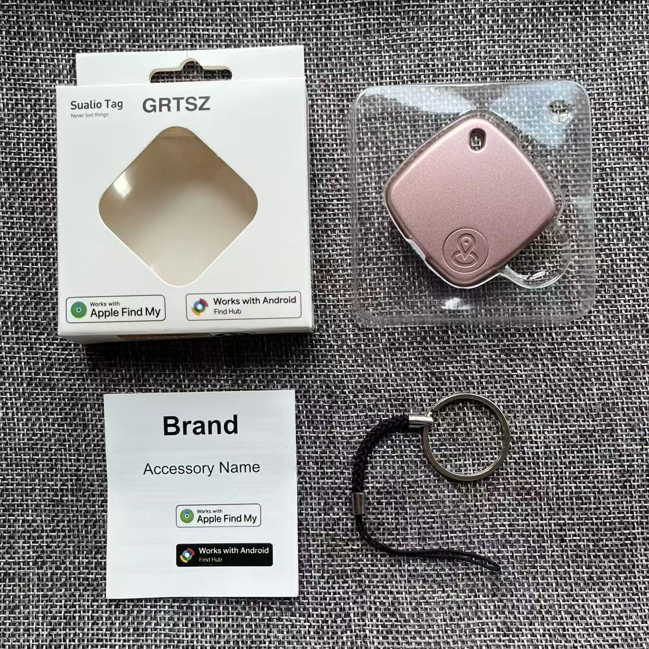 F2 ระบบคู่ - สีโรสโกลด์ + สายคล้อง (1 ชุด)