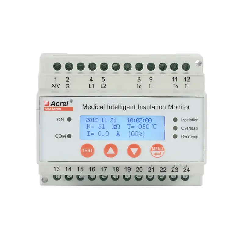 جهاز مراقبة العزل الطبي Acrel AIM-M200 لنظام المرضى ICU CCU مع مخرج إنذار CE IEC