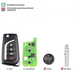 Xhorse กุญแจรีโมท XKTO10EN ลวดอเนกประสงค์สำหรับรถโตโยต้าแบบพับได้4ปุ่มสำหรับกุญแจเครื่องมือ VVDI2รุ่นภาษาอังกฤษ - Product Image 6