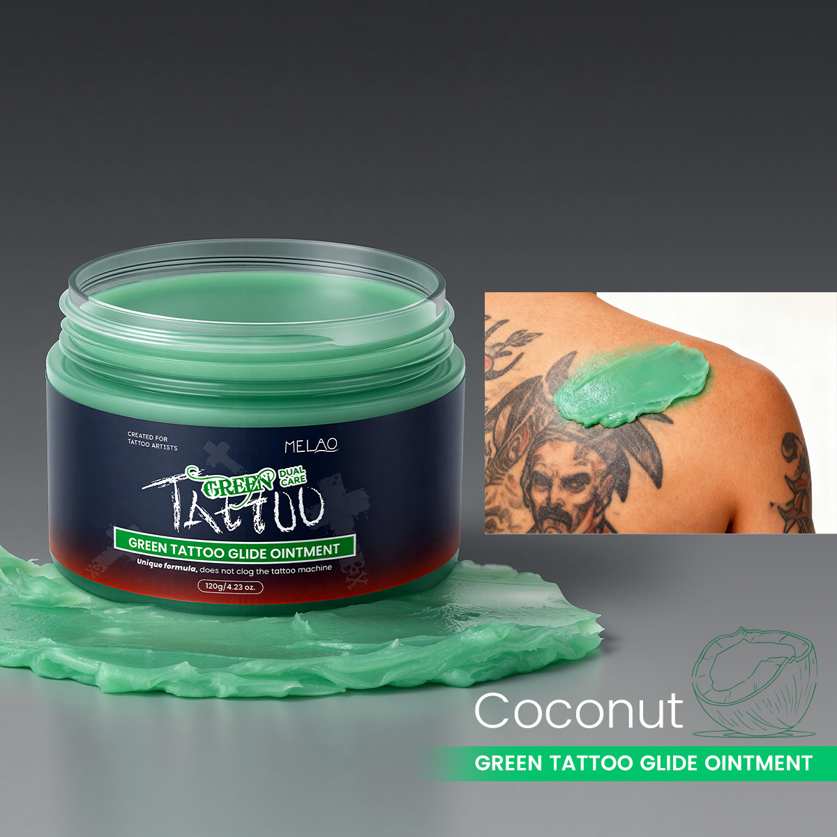 GREEN TATTOO GLIDE OINTMENT