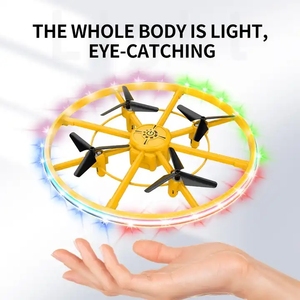 RCおもちゃRC UFOドローンLEDライト付きモデルミニハンドセンシングフライングボール360回転プロフェッショナルクワッドコプターおもちゃ子供用