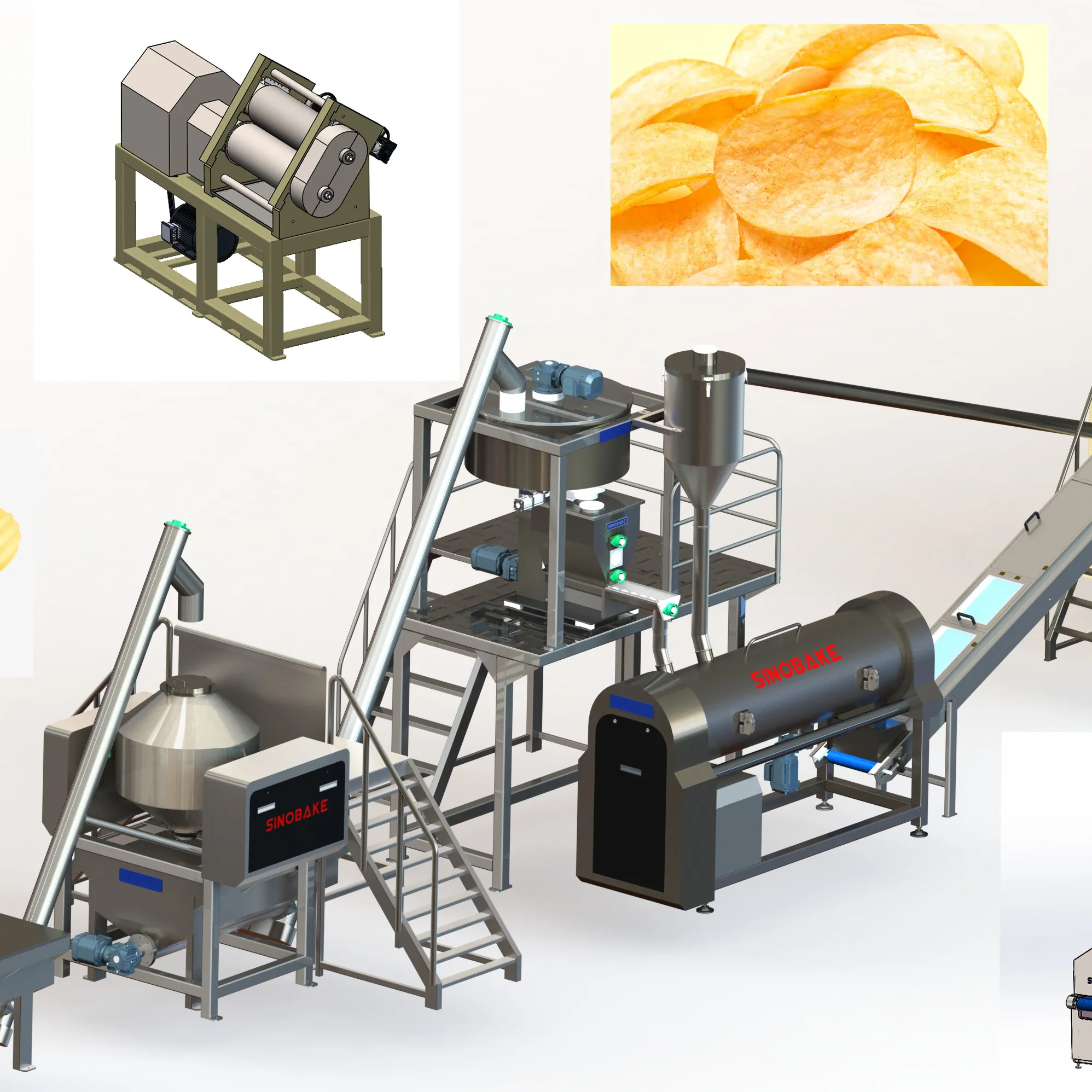 2023 ticari patates cipsi makinesi patates cipsi üretim hattı