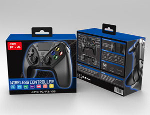 Gamepad inalámbrico Altavoz incorporado y conector para auriculares con 4 botones programables para P4/P4 Pro /P4 Slim /P 3 /PC /IOS