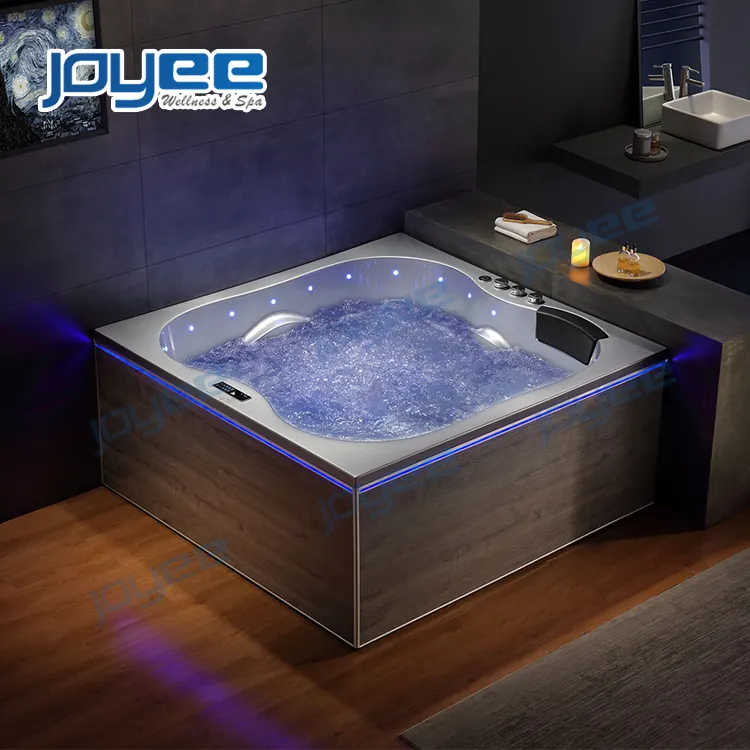 JOYEE design cheap price hot tub spa whirlpools 3 person bathtub hidromasage for home/hotel use
