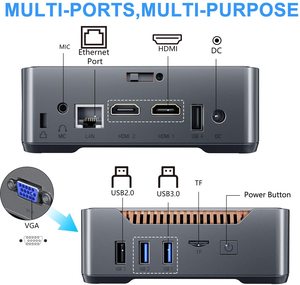 Soyeer N5105 N100 N95 MINI PC GK3 PLUS for windows 11 Mini Pc <strong>Quad</strong> <strong>Core</strong> Office <strong>Computer</strong> 8G 256G School Education - Product Image 5