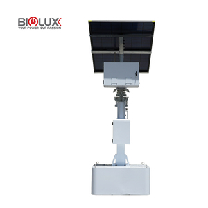 Biglux năng lượng mặt trời Powered Trailer di động năng lượng mặt trời tháp giám sát với 4MP 8MP Camera an ninh gắn trên 4M Kính thiên văn mast - Product Image 1