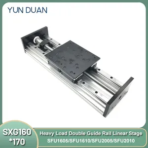 Heavy Load Slide Table Platform <strong>Double</strong> <strong>Guide</strong> <strong>Rail</strong> HGR20 4PCS Slider 20MM Sliding <strong>Linear</strong> Module Ballscrew <strong>CNC</strong> 150*170mm Table