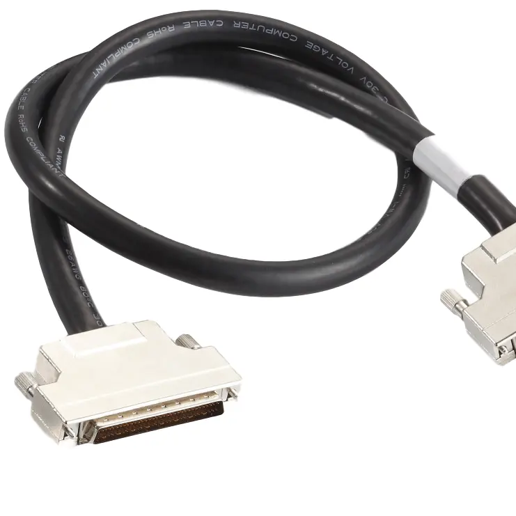 Stecker zu Stecker Scsi 50 Pin 100 p Anpassung 25/37/68/100 Pin European Btb Connector Benutzer definiertes Flach band SCSI 50 p Kabel