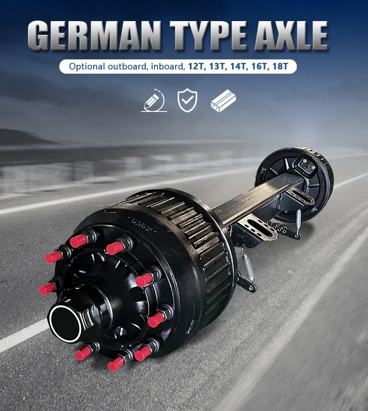 Baiyu Merk Hete Verkoop Duits Type Aanhangwagen As Bpw As Duits Type Trialer As Te Koop