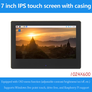 新しいIPS 7インチ容量性タッチスクリーンLCDケース付きH DMI入力1024x600解像度サポートJetson Nano Raspberry Pi - Product Image 6