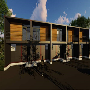 Casa plana, cafeteria, casas pré-fabricadas de madeira, chalet en panneau, sanduíche anti-situação, chalet pré-fabricado