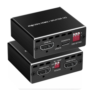 4K120Hz HDM 2,1 Splitter 1X2 Splitter 4K120HZ HDMI SPLITTER HDCP2.3 VRR Scaler Qutput 1 in 2 Out - Product Image 1