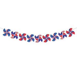 Amerikan bayrağı Bunting Banner 4 temmuz süslemeleri yıldız ve çizgili amerikan bağımsızlık günü kapalı açık asılı işareti - Product Image 2