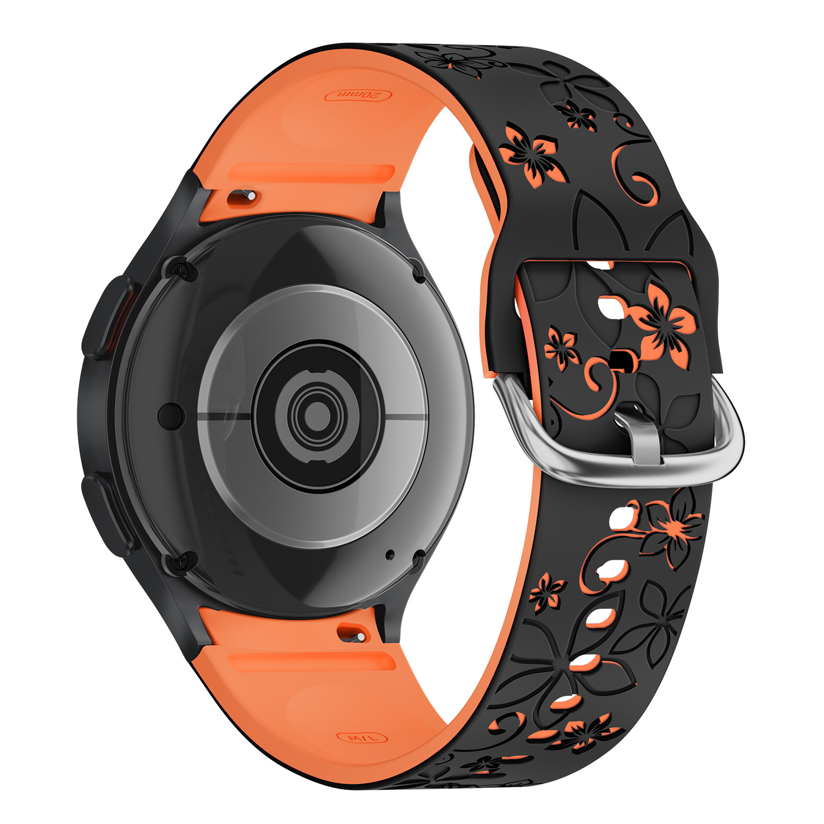 Bouton noir orange noir