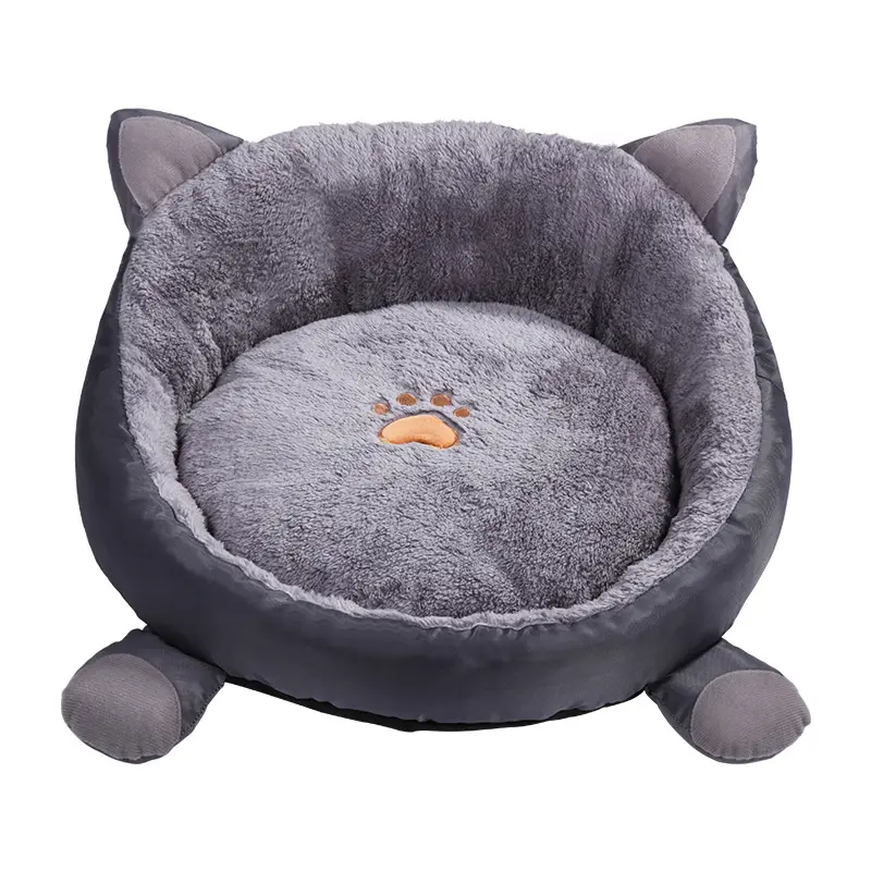 2021 Hochwertiges Luxus-Haustier-Sofa aus Oxford-Stoff Plüsch-Haustier bett Donut Pearl Cotton Cat-Haustier bett