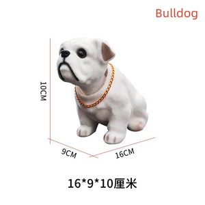 哈巴狗仪表板Bobble仪表板装饰装饰品，带摇头玩具配件，用于车辆内饰 - Product Image 3