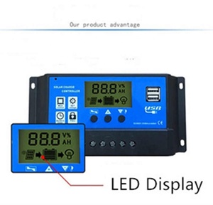 Hohe qualität PWM 10/20/30A Dual USB Solar Panel Batterie Regler Laderegler 12/24V LCD Display - Product Image 3