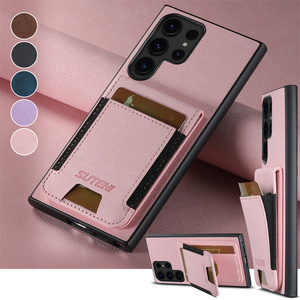 适用于苹果手机15 14 13 12 11 Pro Plus Max X皮革钱包卡座手机外壳适用于三星银河S24 S23超S22 Plus Note20