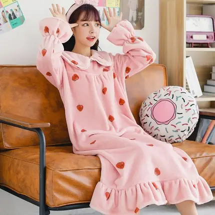 wholesale women loungewear flannel pyjamas ladies night wear night dress wholesale adult onesie nighty max dress