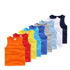 Free Custom Design Printing 100% Cotton Boy's <strong>Tank</strong> Tops for Kids Unisex Style Undershirt Children's Top - Product Image 1