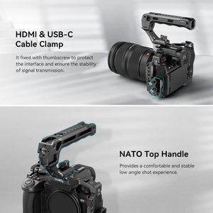 ชุดกรงขนาดเล็กสำหรับ LUMIX G9 S5 II / S5 IIx ที่มีด้ามจับด้านบนและแคลมป์สายเคเบิลสำหรับ USB-C - 4143 - Product Image 6