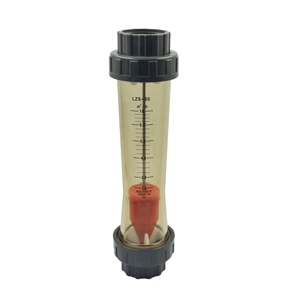 Medidor de flujo de líquido químico de rosca de tornillo de plástico de tubo duradero