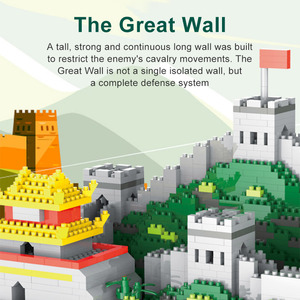 Diy Creative Plastic <strong>Building</strong> Brick Famous <strong>Buildings</strong> Mini Great Wall <strong>Building</strong> <strong>Block</strong> Set - Product Image 4