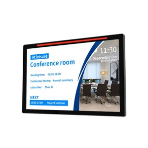 10インチAndroidタッチスクリーン会議タブレットスマートホームLEDライトバーディスプレイ会議室予約壁掛け式