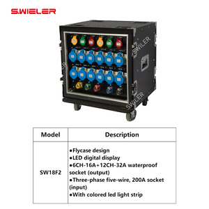 Stage Power Distribution Box with Wheel Stage Dj 3phase <strong>16</strong>/32a Power Plug <strong>Distributor</strong> 12 Way Distro <strong>16</strong>/24/32/48 Channel Cabinet - Product Image 3