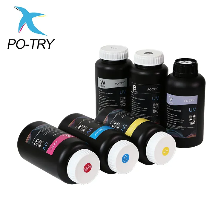 PO-TRY 공장 가격 수입 원료 공식 DX5 DX6 DX7 프린트 헤드 평판 프린터 UV 잉크