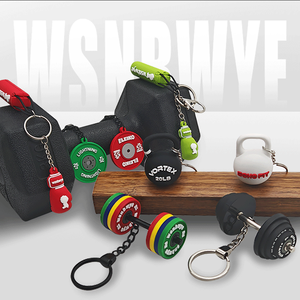Wsnbwye spor anahtarlık ağırlık plaka egzersiz hediye ağırlık kaldırıcı spor anahtarlık halter motivasyon hediye anahtarlık kauçuk yumuşak Pvc