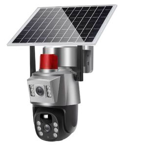 Hot Sale Vision Two-Way-Audio Solar Power 4G WiFi 3Inch 3MP 4MP 6MP Dual Lens Dual Lights Night PTZ <strong>Camera</strong> - Product Image 2