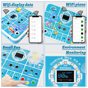 Kidsbits New Upgrade Programmierung Lernen Starter Kit Stamm bildung 6 Jahre alte Kinder ESP-32 Maker Coding Box für ESP32