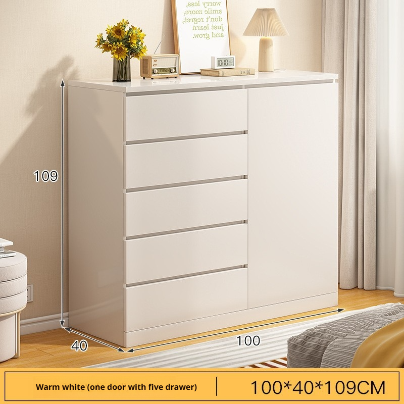 warm white + 1 Door + 5 drawer 100cm(L)