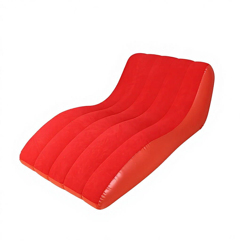 Sillón reclinable grande, estilo rojo.