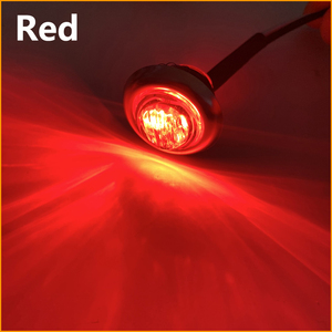 2 Color Luces 3/<strong>4</strong>&quot; Dual Color Indicator Clear Lens <strong>12V</strong> Lamp Amber+Red/Blue Truck Trailer <strong>LED</strong> Side Marker Light with Metal Ring - Product Image 6