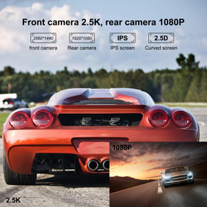 9.66英寸后视镜行车记录仪2k前1080P后摄像头Carplay & 带停车辅助运动检测系统的安卓汽车监视器 - Product Image 3